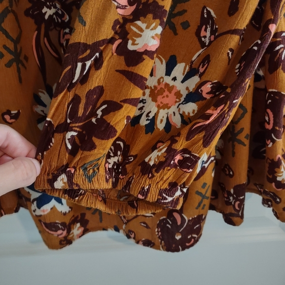 Sonoma Floral Print Square Neck Peasant Blouse NWT - Picture 6 of 12